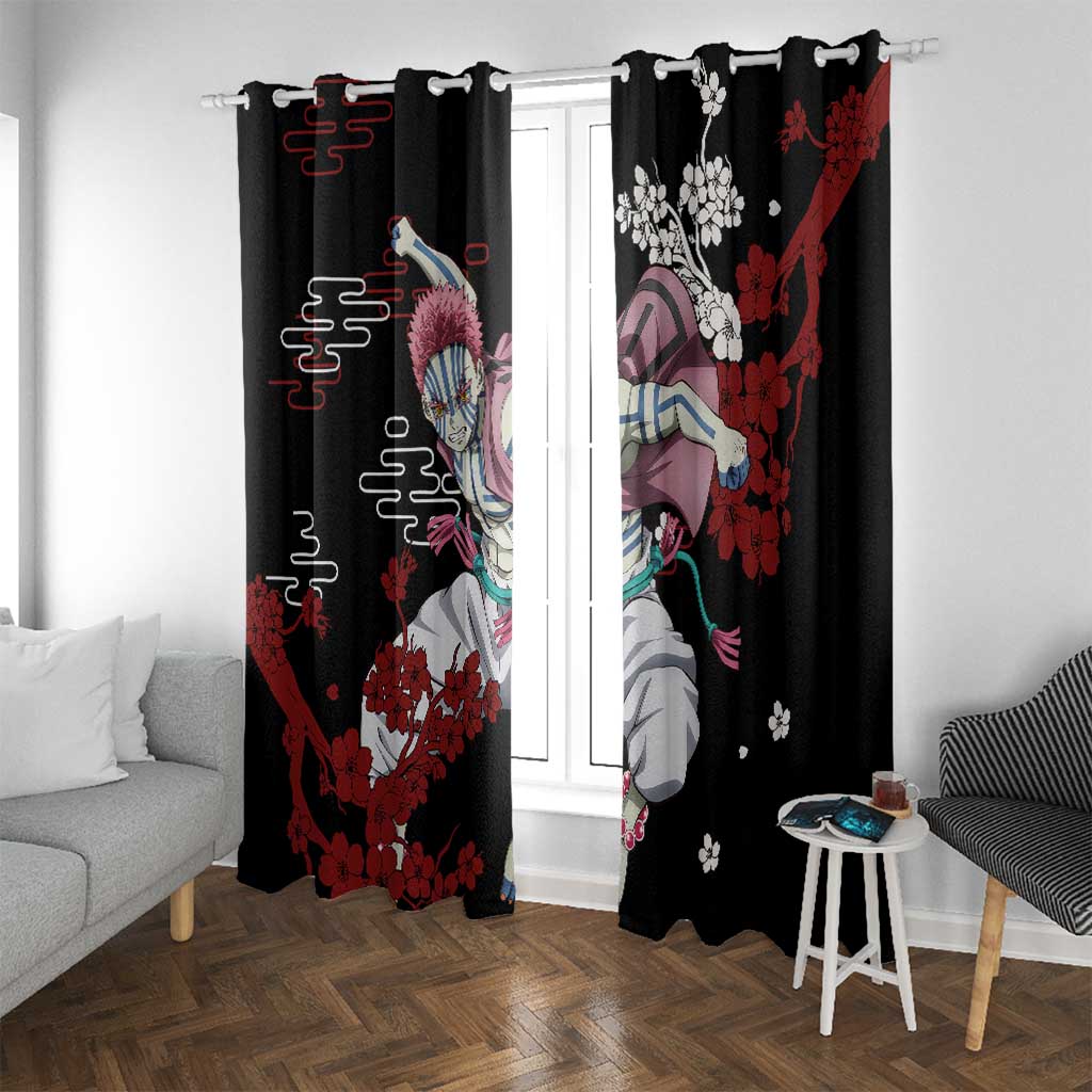Akaza - Demon Slayer Window Curtain Anime Japan Style
