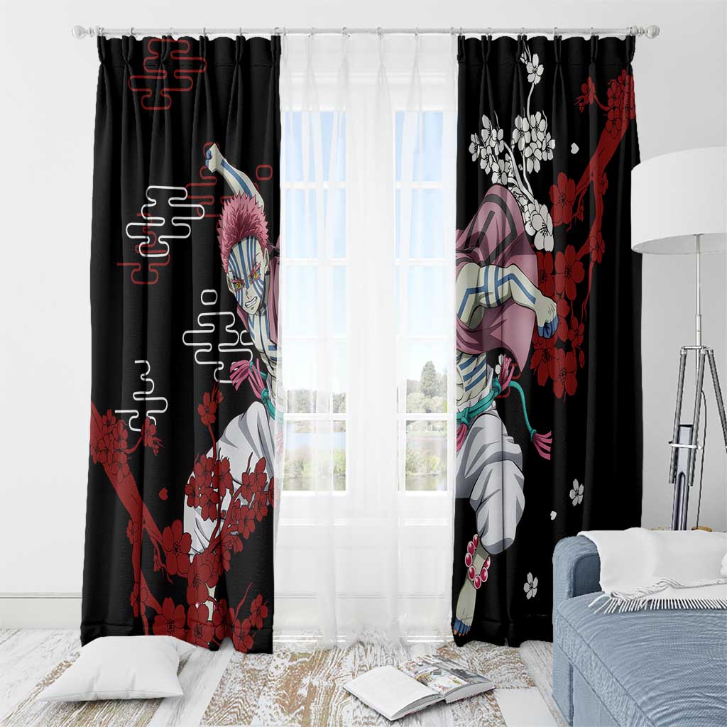 Akaza - Demon Slayer Window Curtain Anime Japan Style