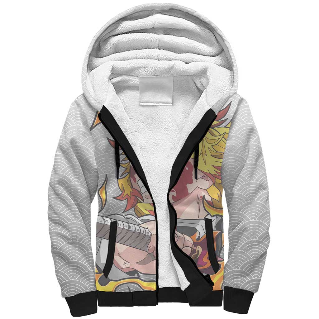 Rengoku Kyojuro - Demon Slayer Sherpa Hoodie Anime Style