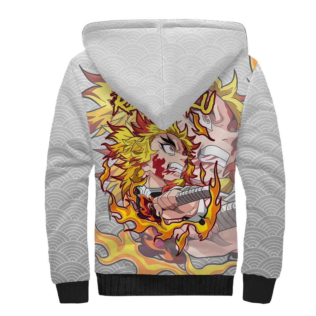 Rengoku Kyojuro - Demon Slayer Sherpa Hoodie Anime Style