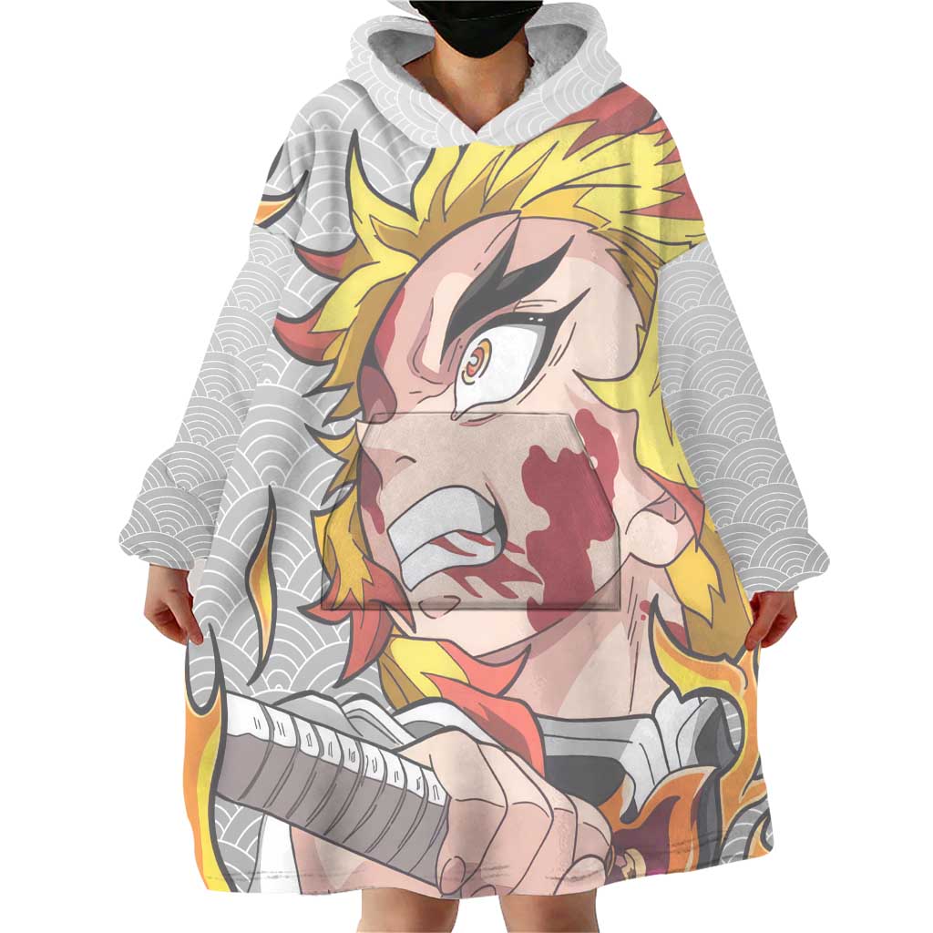 Rengoku Kyojuro - Demon Slayer Wearable Blanket Hoodie Anime Style