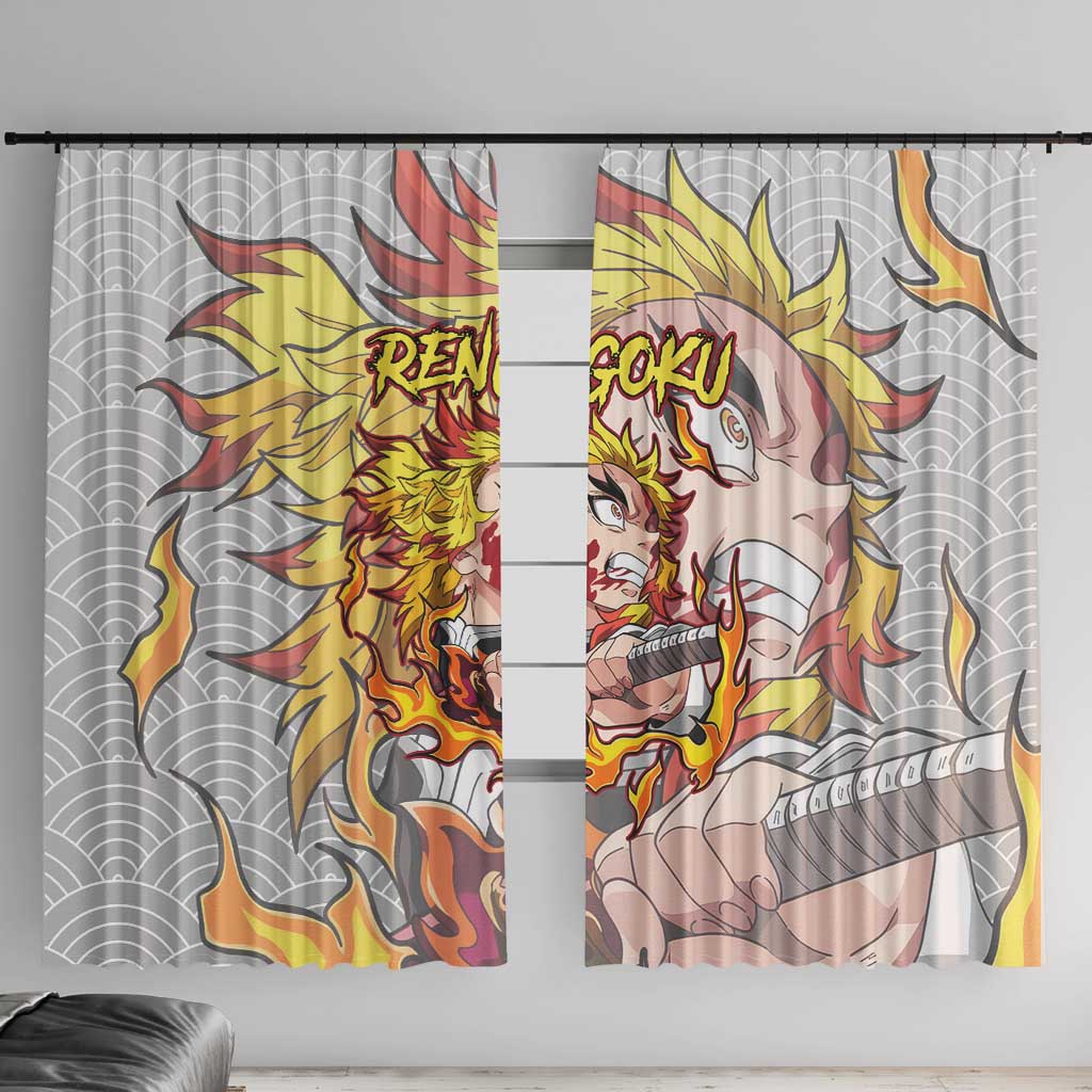 Rengoku Kyojuro - Demon Slayer Window Curtain Anime Style
