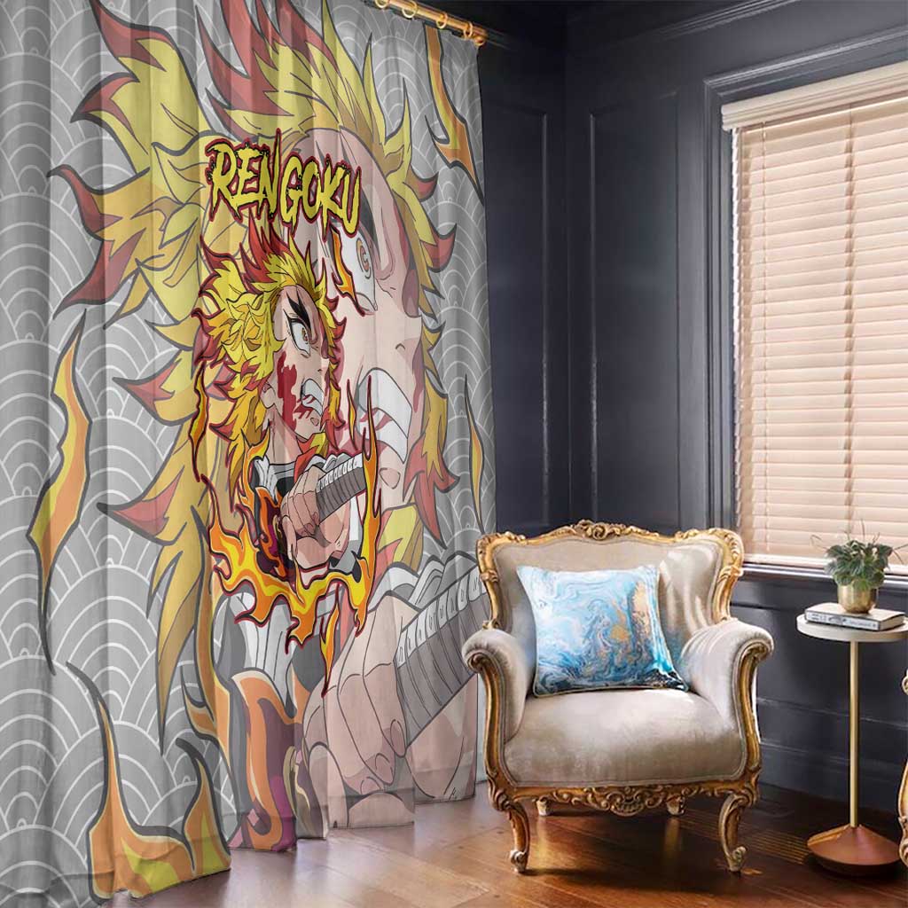 Rengoku Kyojuro - Demon Slayer Window Curtain Anime Style