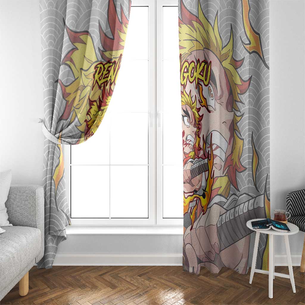 Rengoku Kyojuro - Demon Slayer Window Curtain Anime Style