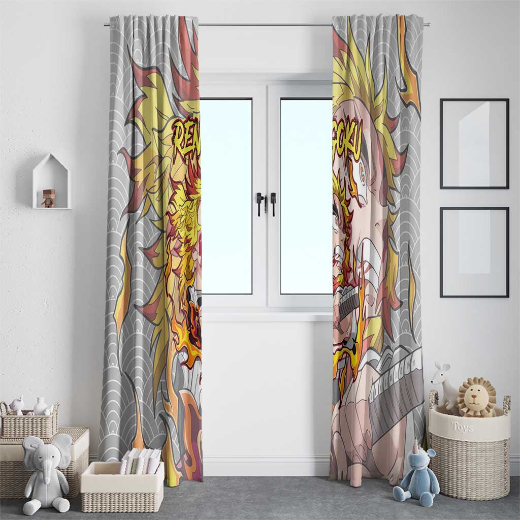 Rengoku Kyojuro - Demon Slayer Window Curtain Anime Style