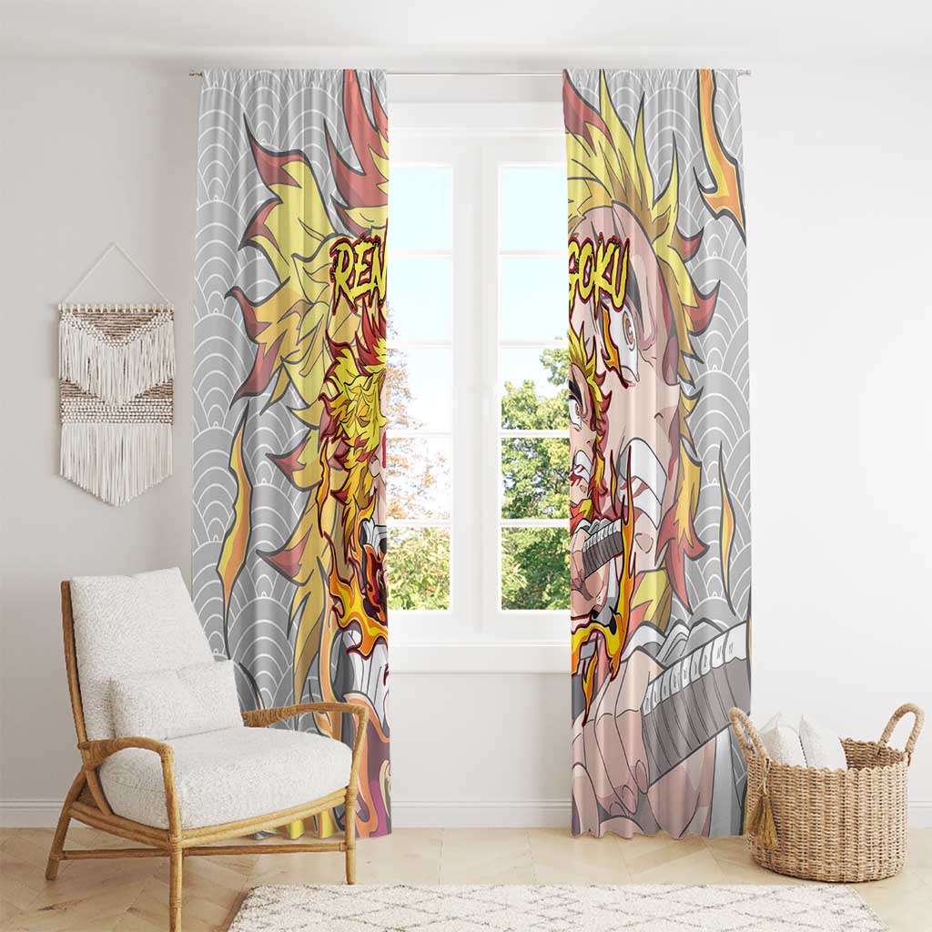 Rengoku Kyojuro - Demon Slayer Window Curtain Anime Style