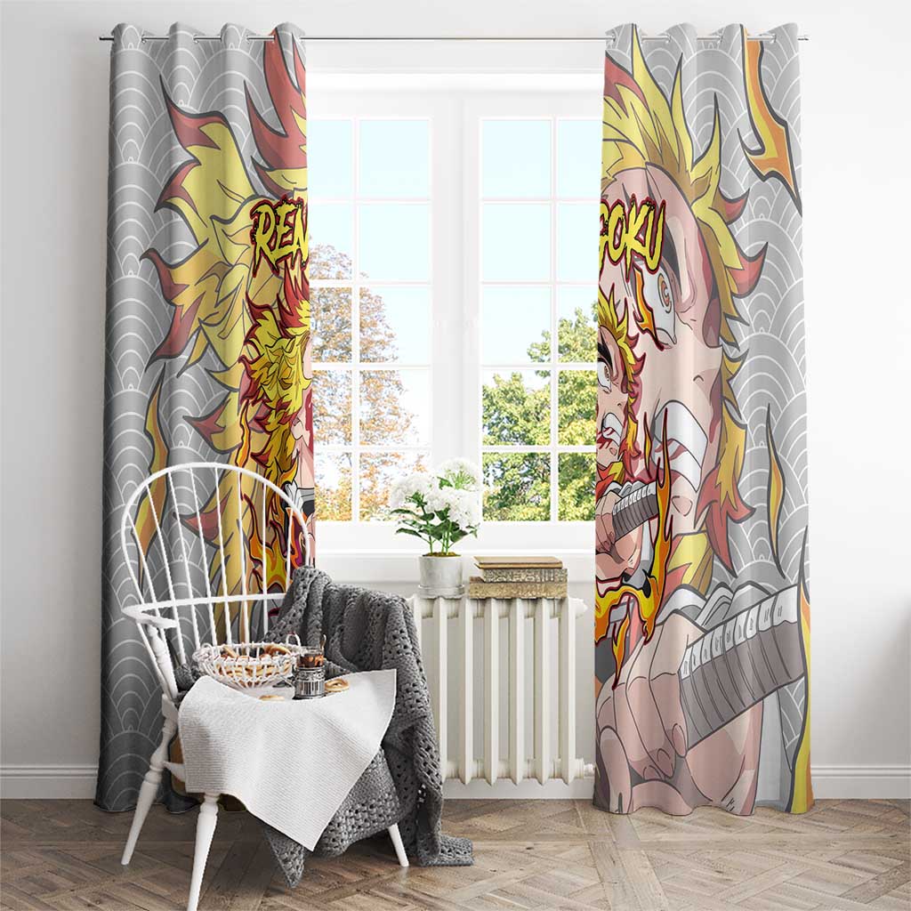 Rengoku Kyojuro - Demon Slayer Window Curtain Anime Style