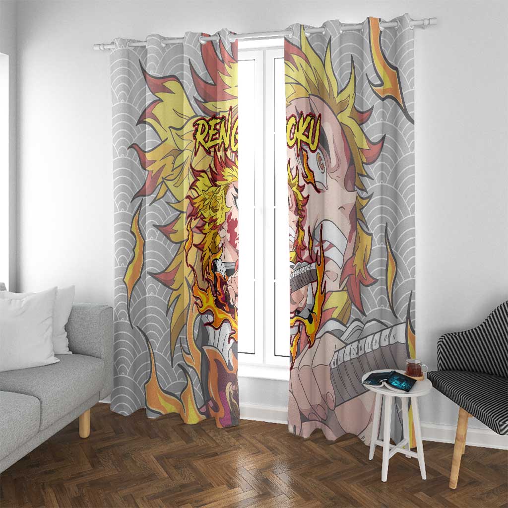 Rengoku Kyojuro - Demon Slayer Window Curtain Anime Style