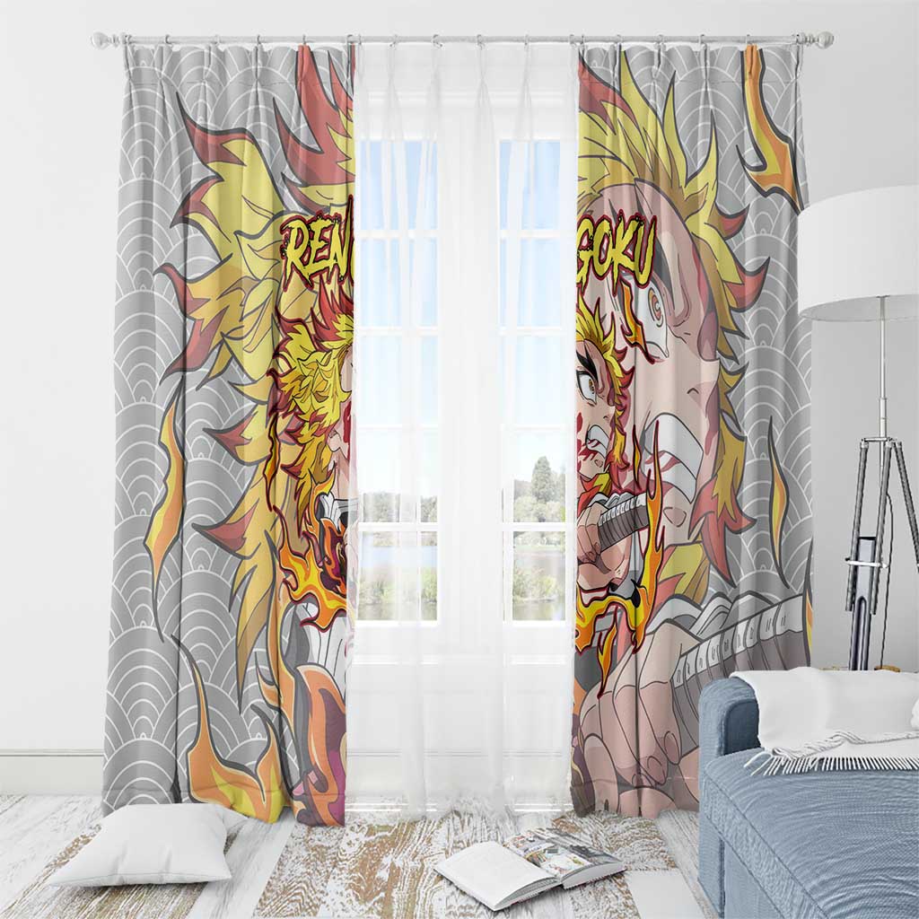 Rengoku Kyojuro - Demon Slayer Window Curtain Anime Style