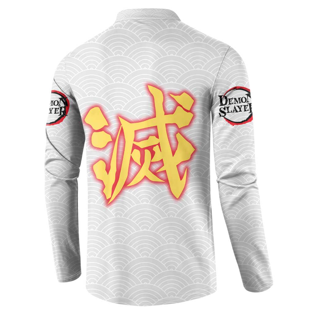Rengoku Kyojuro - Demon Slayer Button Sweatshirt Anime Style