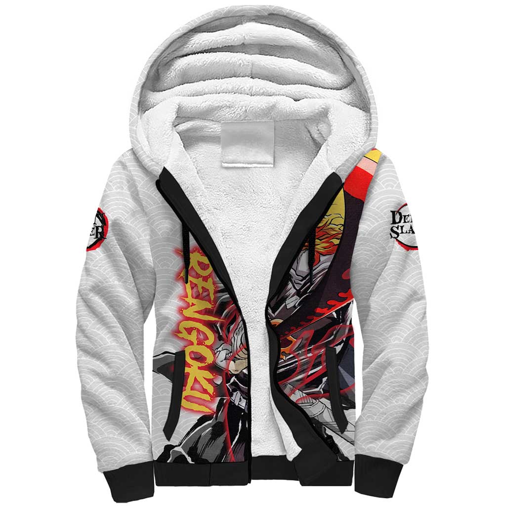 Rengoku Kyojuro - Demon Slayer Sherpa Hoodie Anime Style