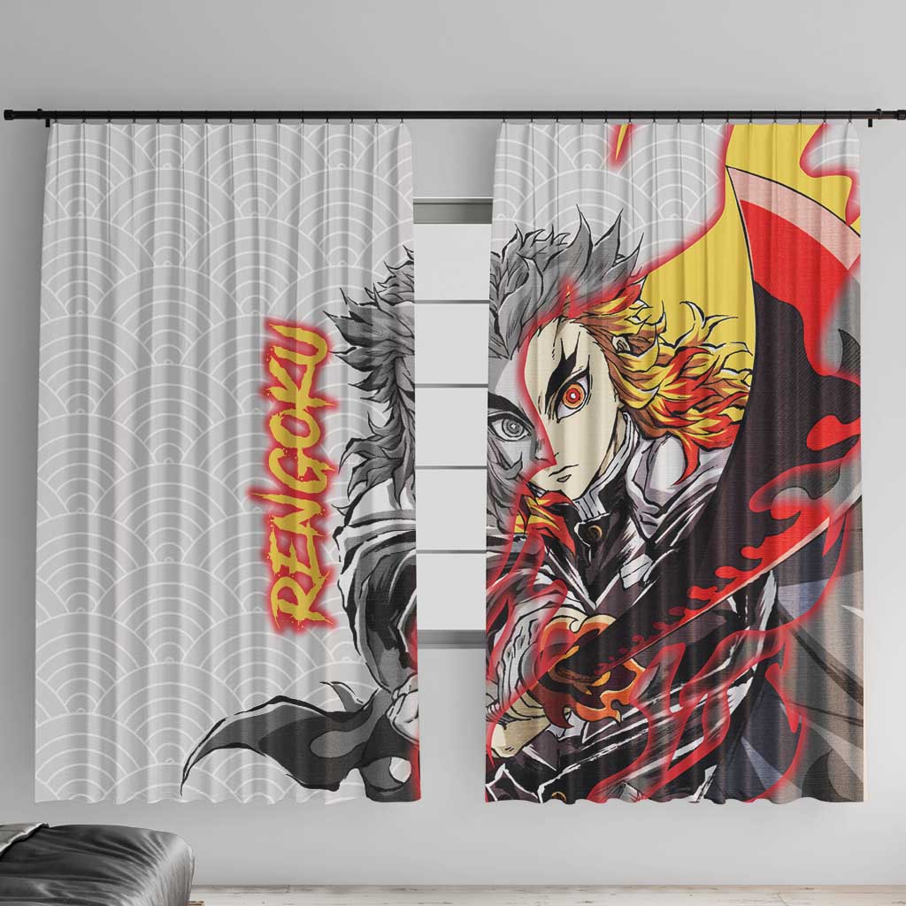 Rengoku Kyojuro - Demon Slayer Window Curtain Anime Style