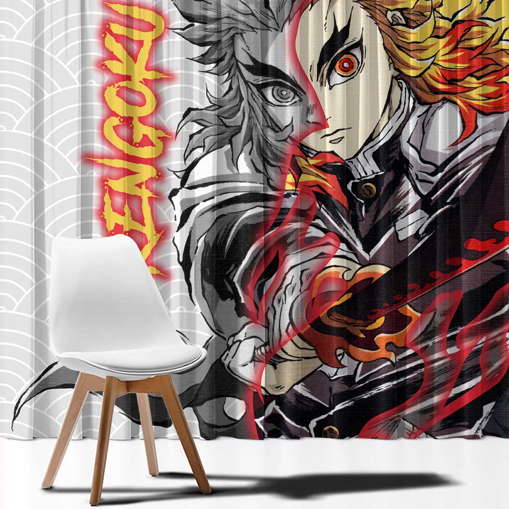 Rengoku Kyojuro - Demon Slayer Window Curtain Anime Style