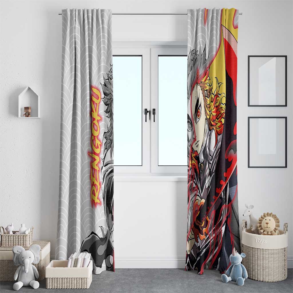 Rengoku Kyojuro - Demon Slayer Window Curtain Anime Style