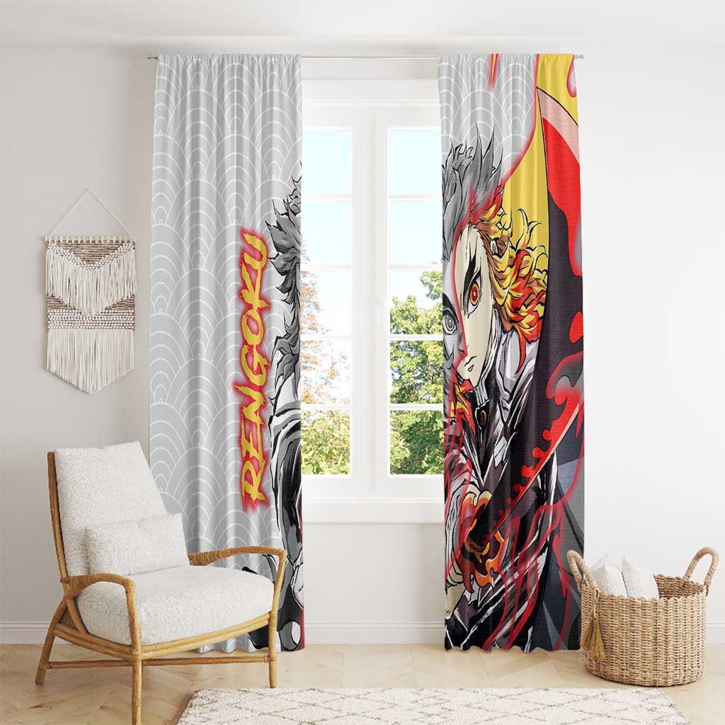 Rengoku Kyojuro - Demon Slayer Window Curtain Anime Style