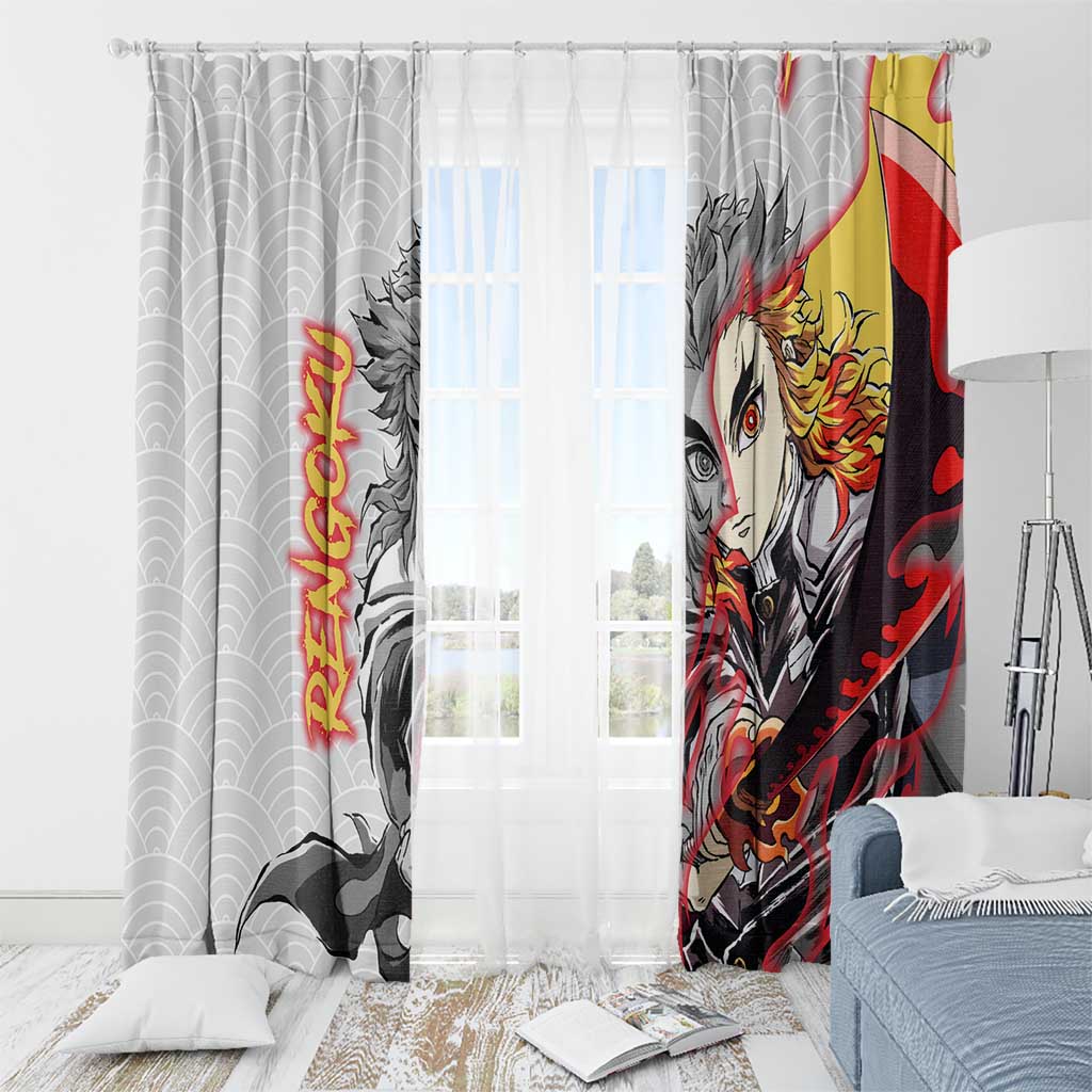 Rengoku Kyojuro - Demon Slayer Window Curtain Anime Style