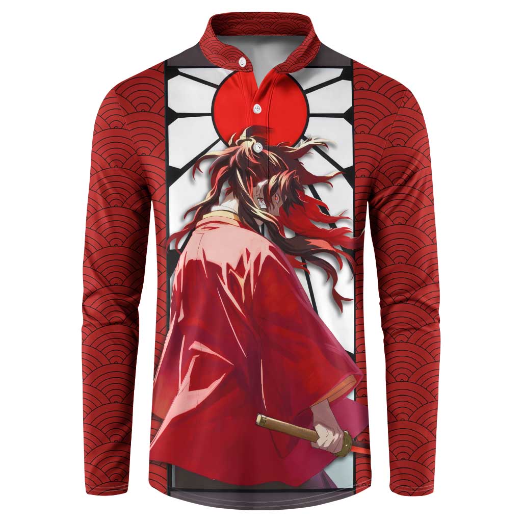 Yoriichi Tsugikuni - Demon Slayer Button Sweatshirt Anime Style