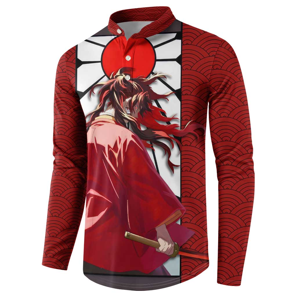 Yoriichi Tsugikuni - Demon Slayer Button Sweatshirt Anime Style