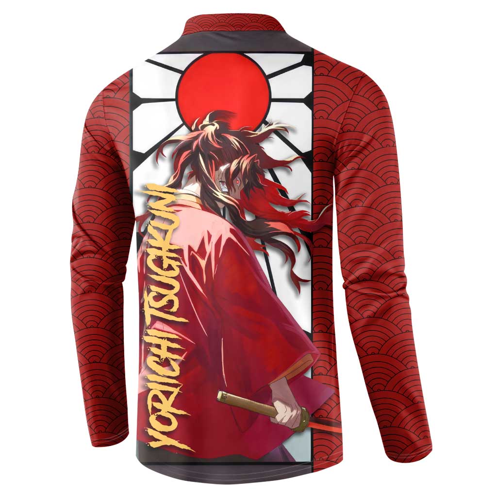 Yoriichi Tsugikuni - Demon Slayer Button Sweatshirt Anime Style