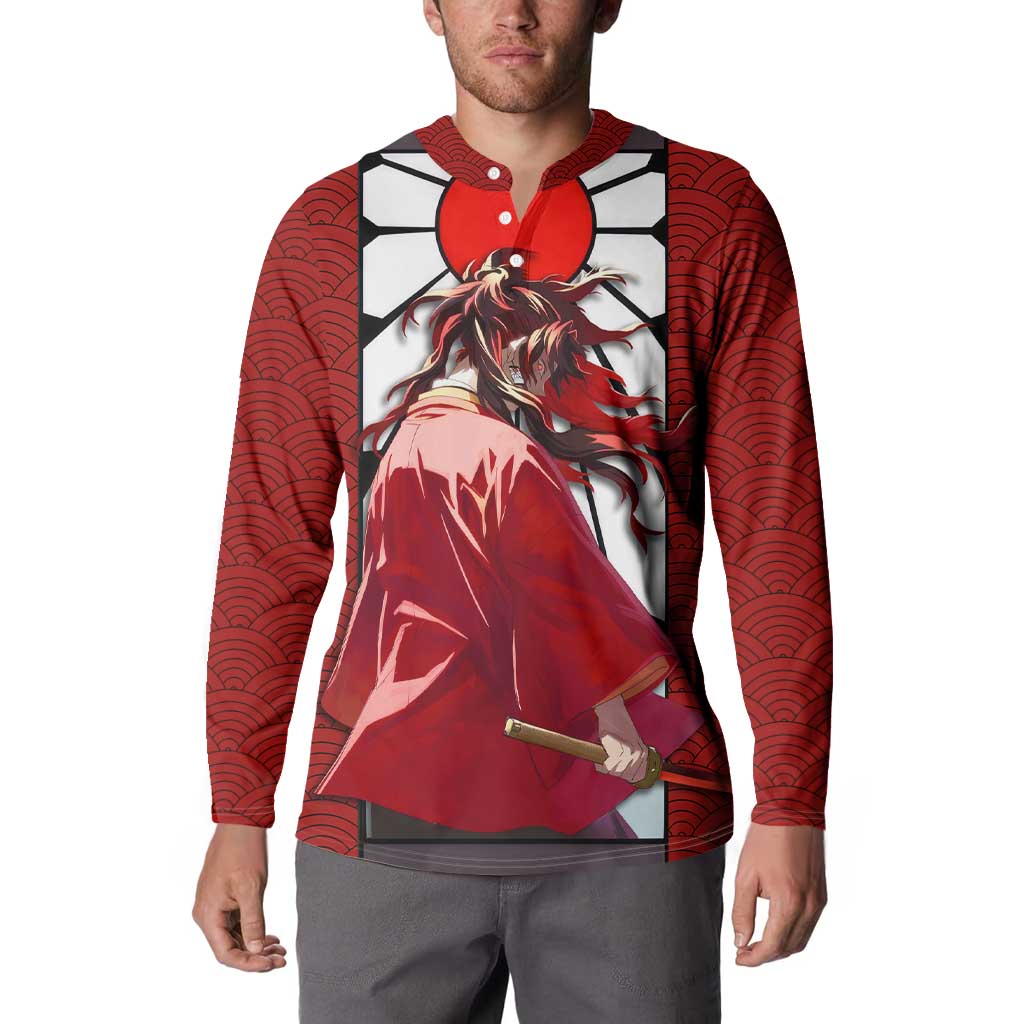 Yoriichi Tsugikuni - Demon Slayer Button Sweatshirt Anime Style