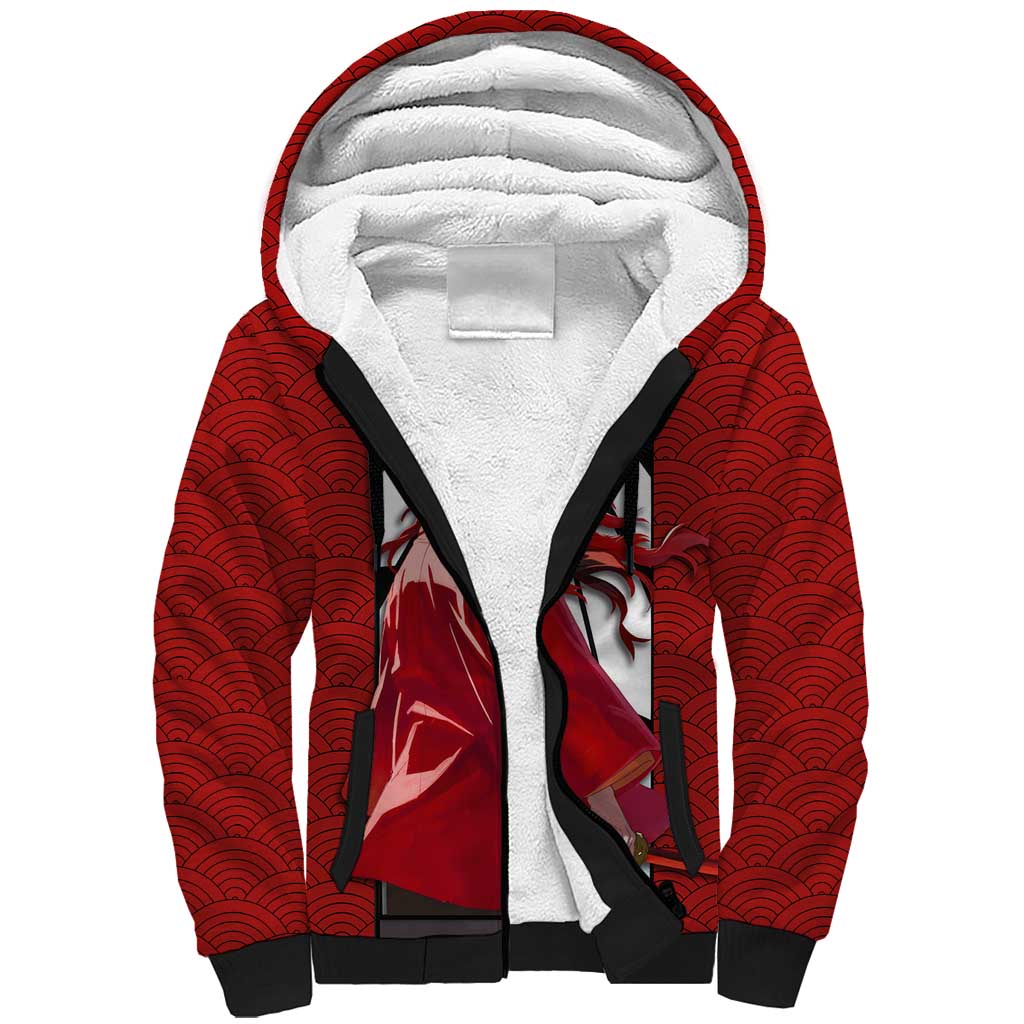 Yoriichi Tsugikuni - Demon Slayer Sherpa Hoodie Anime Style