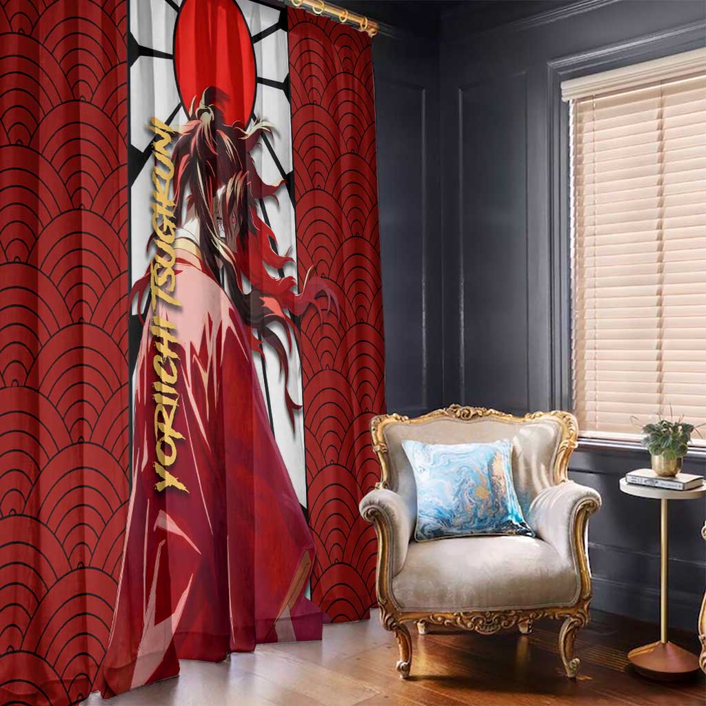Yoriichi Tsugikuni - Demon Slayer Window Curtain Anime Style