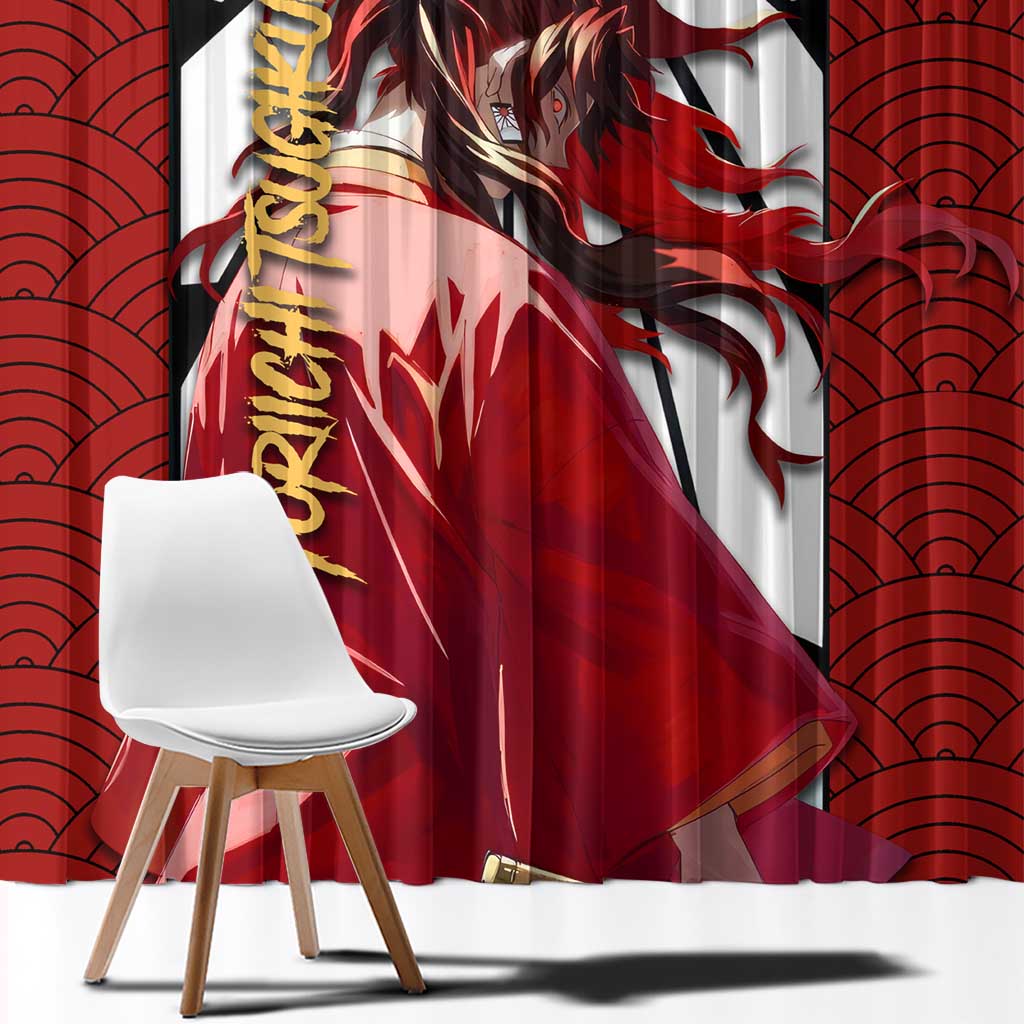 Yoriichi Tsugikuni - Demon Slayer Window Curtain Anime Style