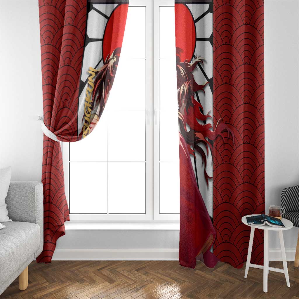Yoriichi Tsugikuni - Demon Slayer Window Curtain Anime Style