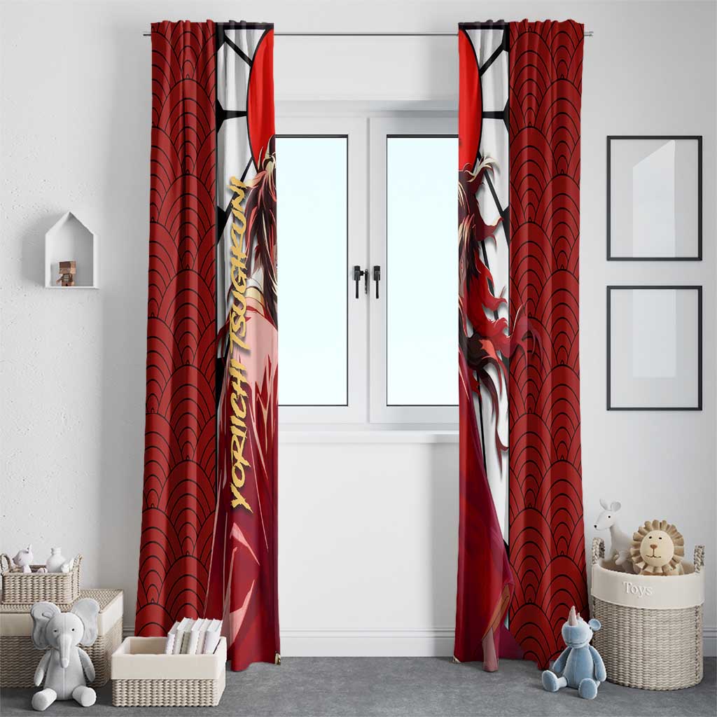Yoriichi Tsugikuni - Demon Slayer Window Curtain Anime Style