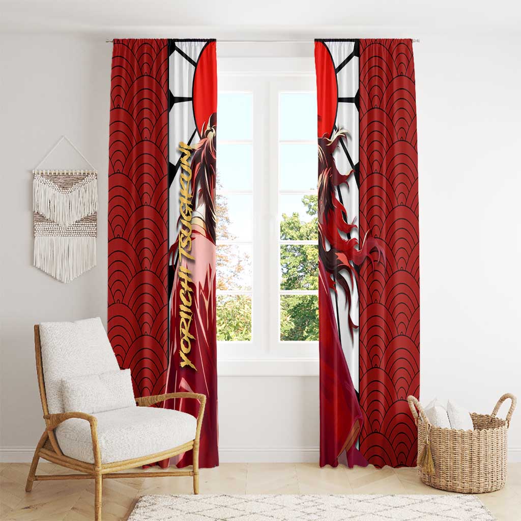 Yoriichi Tsugikuni - Demon Slayer Window Curtain Anime Style
