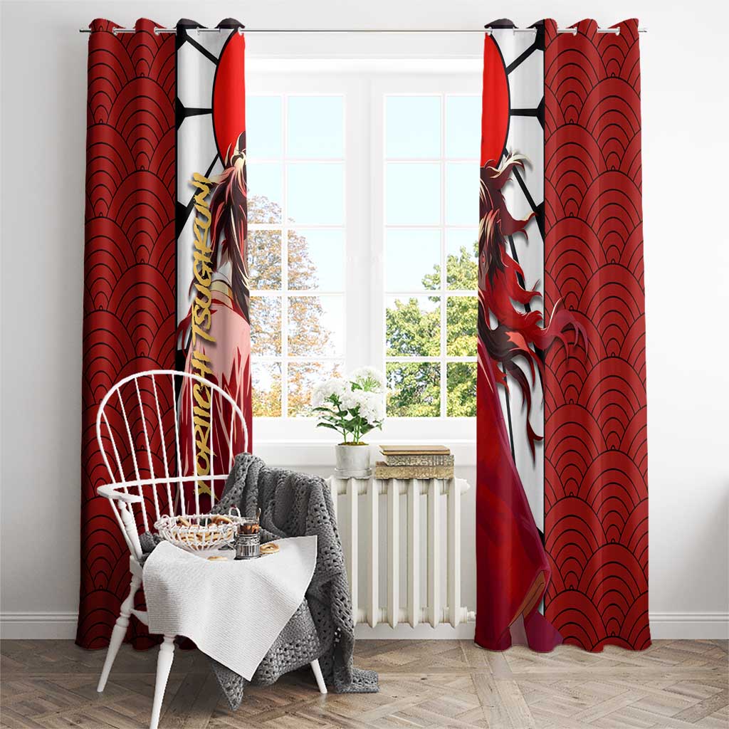 Yoriichi Tsugikuni - Demon Slayer Window Curtain Anime Style