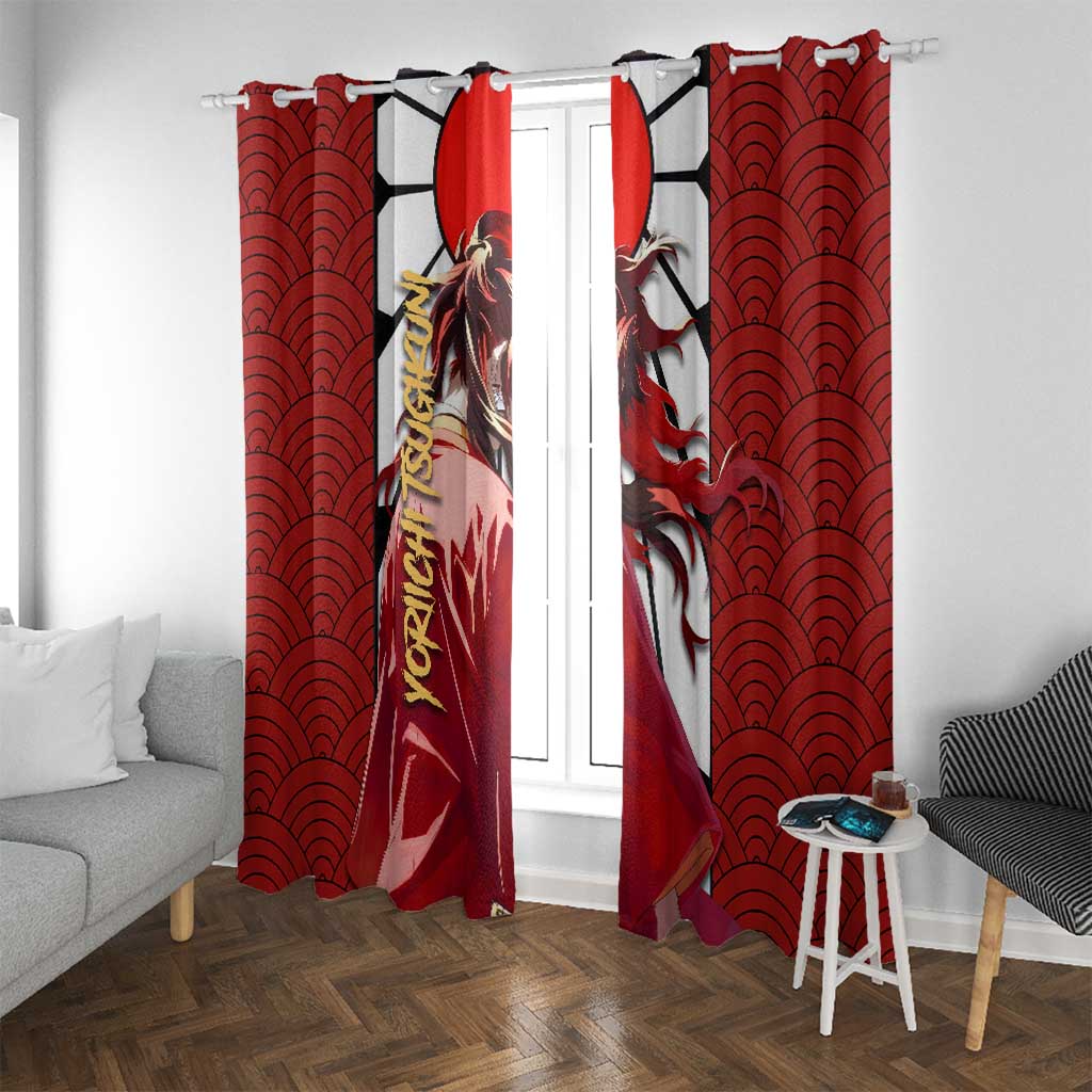 Yoriichi Tsugikuni - Demon Slayer Window Curtain Anime Style