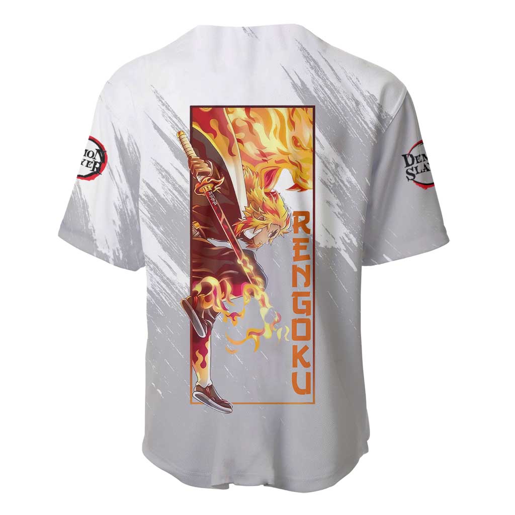 Rengoku Kyojuro - Demon Slayer Baseball Jersey Anime Style