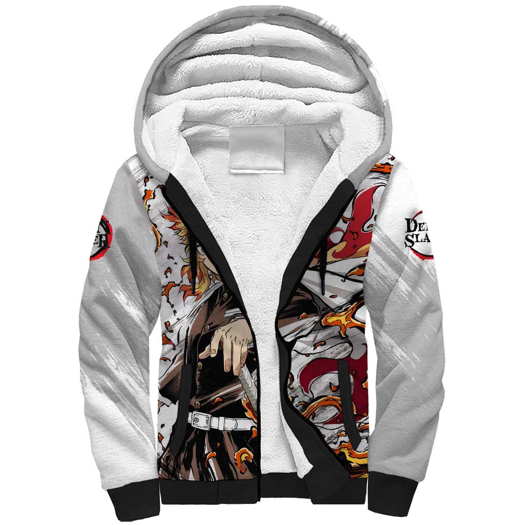 Rengoku Kyojuro - Demon Slayer Sherpa Hoodie Anime Style