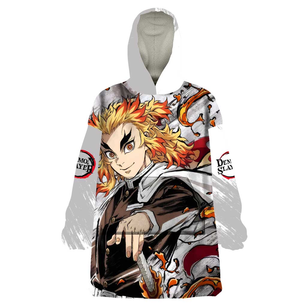 Rengoku Kyojuro - Demon Slayer Wearable Blanket Hoodie Anime Style