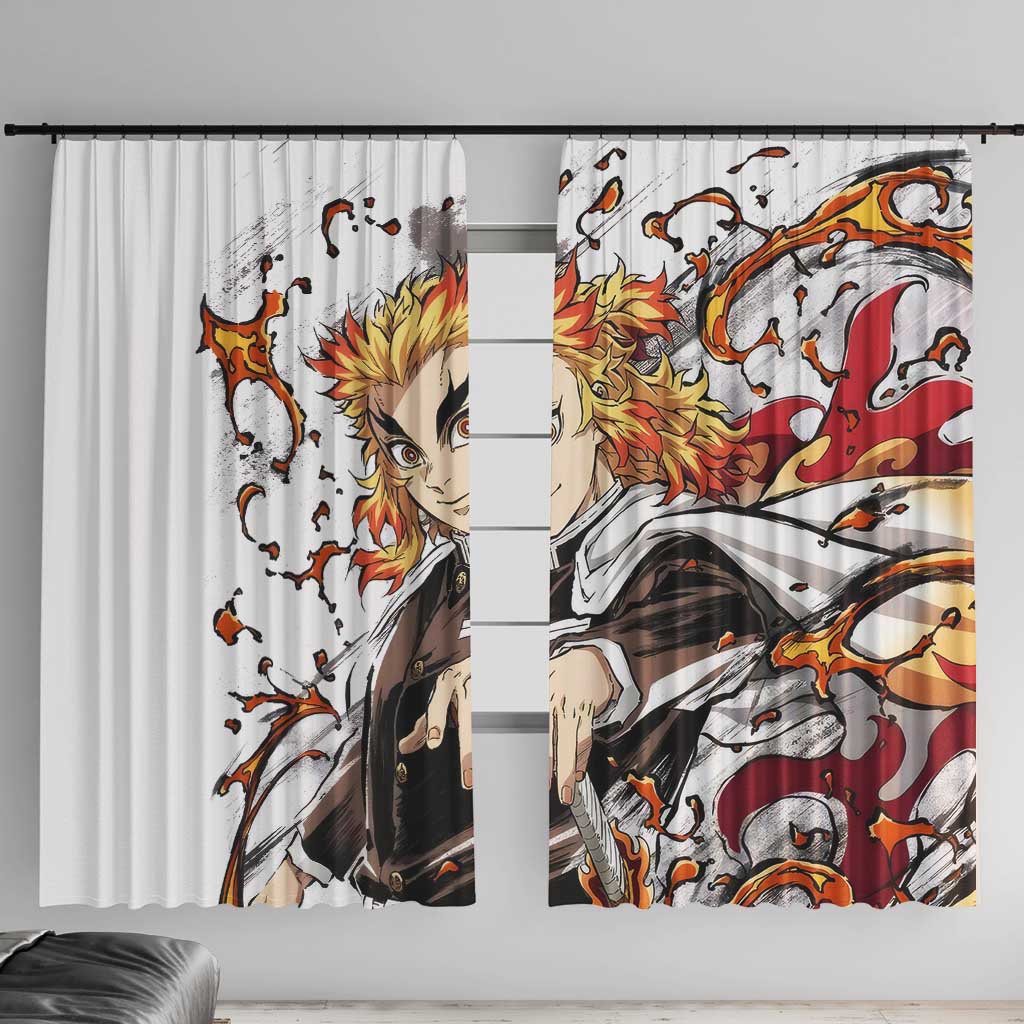 Rengoku Kyojuro - Demon Slayer Window Curtain Anime Style