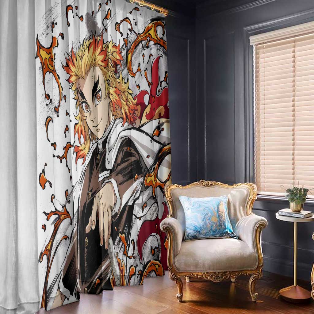 Rengoku Kyojuro - Demon Slayer Window Curtain Anime Style