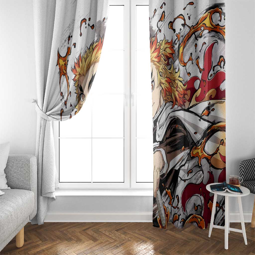 Rengoku Kyojuro - Demon Slayer Window Curtain Anime Style