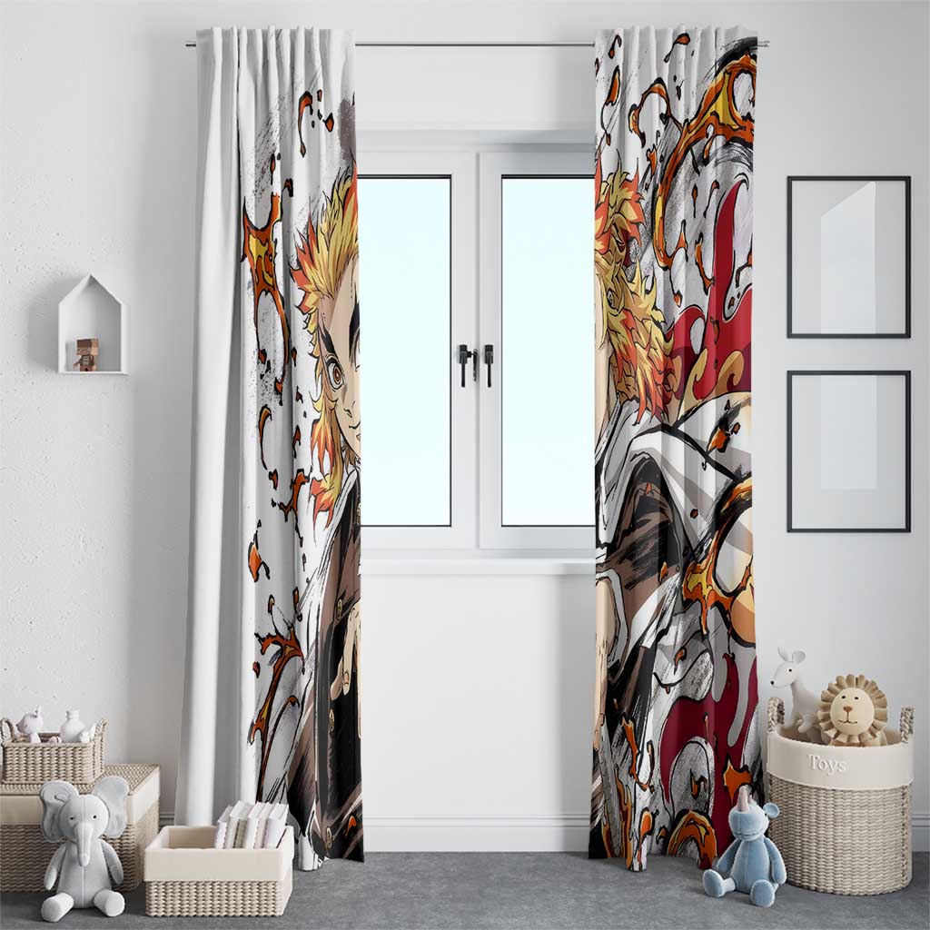 Rengoku Kyojuro - Demon Slayer Window Curtain Anime Style