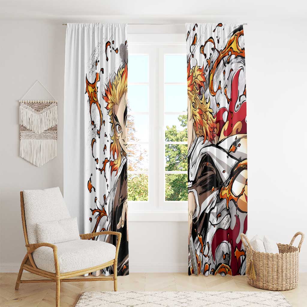 Rengoku Kyojuro - Demon Slayer Window Curtain Anime Style