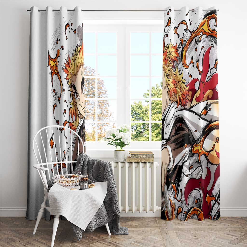 Rengoku Kyojuro - Demon Slayer Window Curtain Anime Style