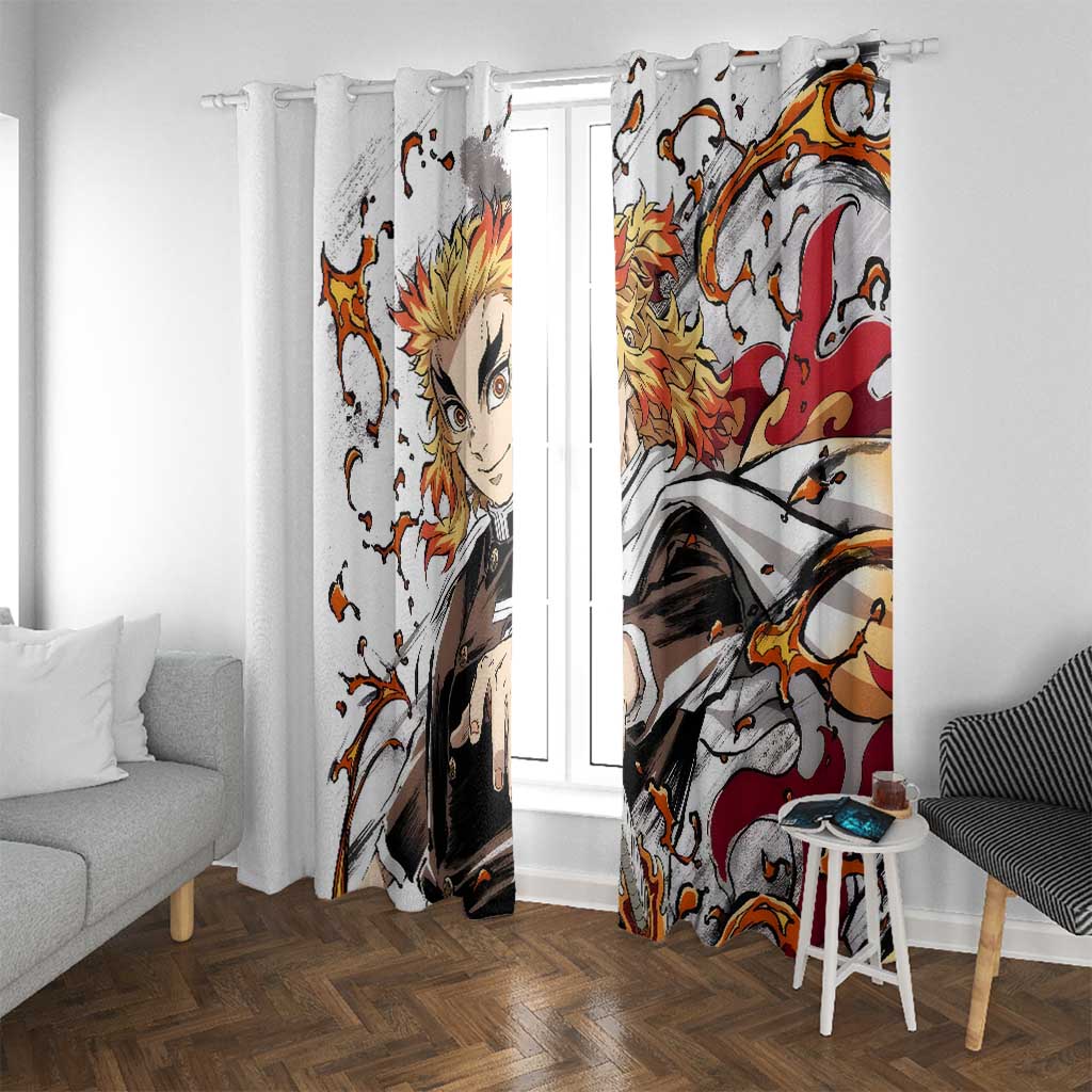 Rengoku Kyojuro - Demon Slayer Window Curtain Anime Style