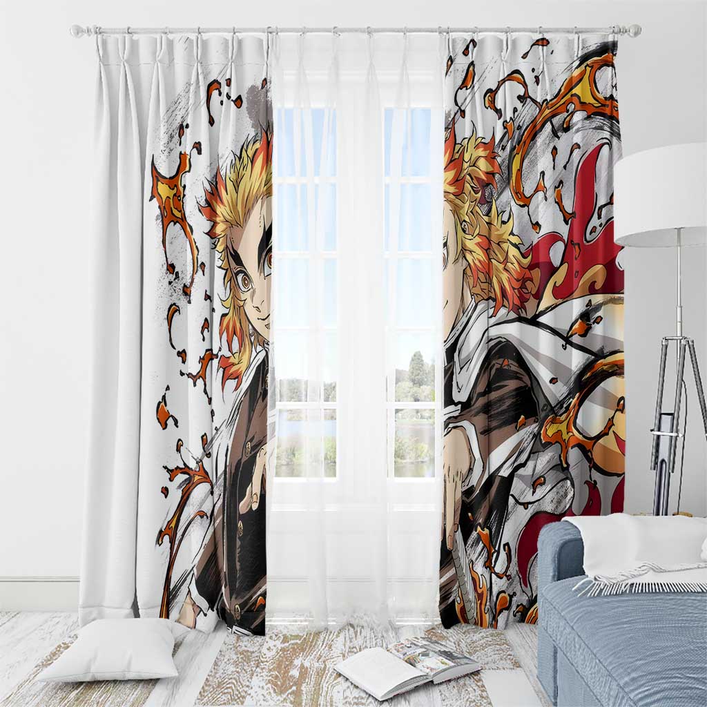 Rengoku Kyojuro - Demon Slayer Window Curtain Anime Style