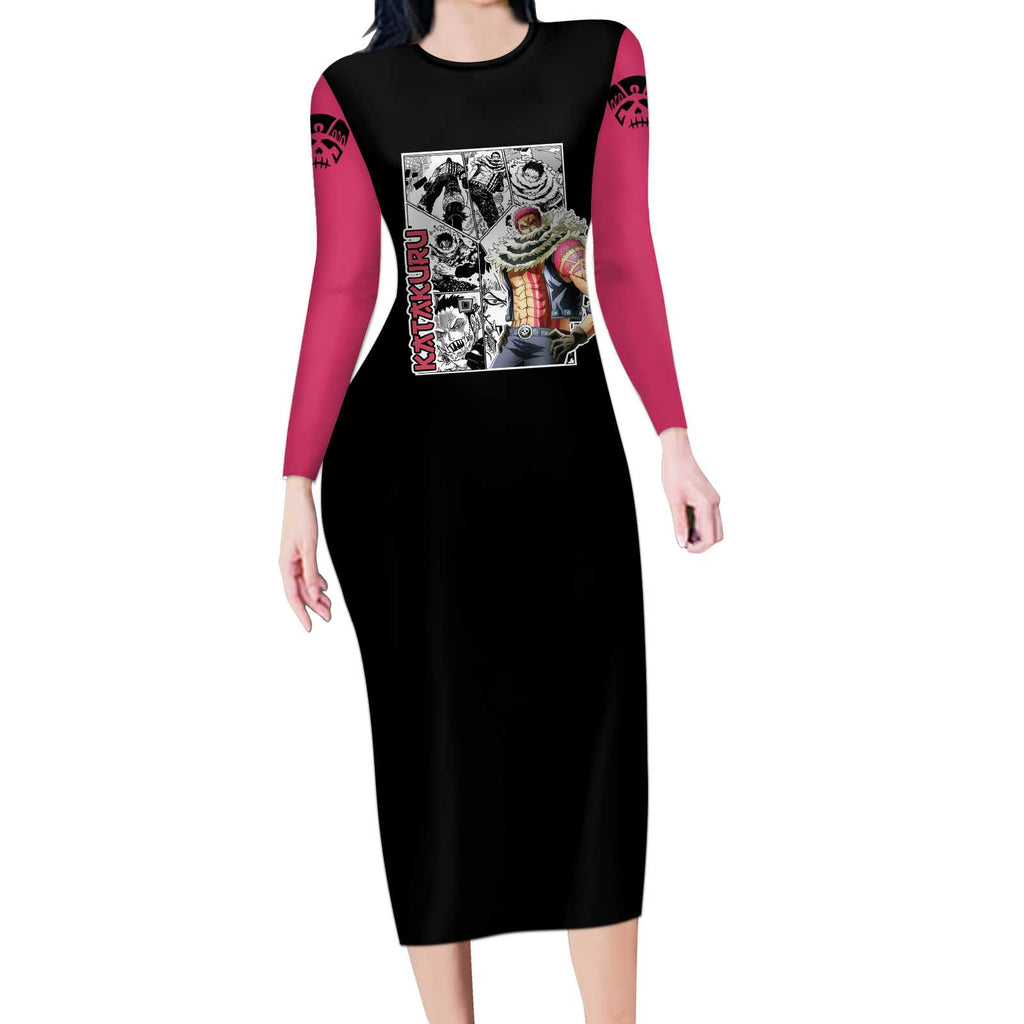 Katakuri - One Piece Long Sleeve Bodycon Dress Anime Mix Manga Style