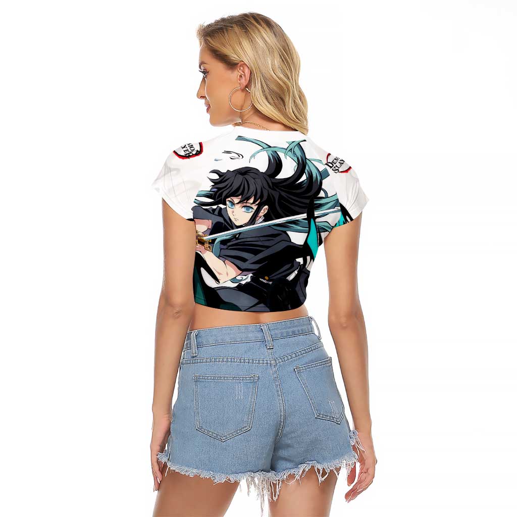 Muichiro Tokito - Demon Slayer Raglan Cropped T Shirt Anime Style