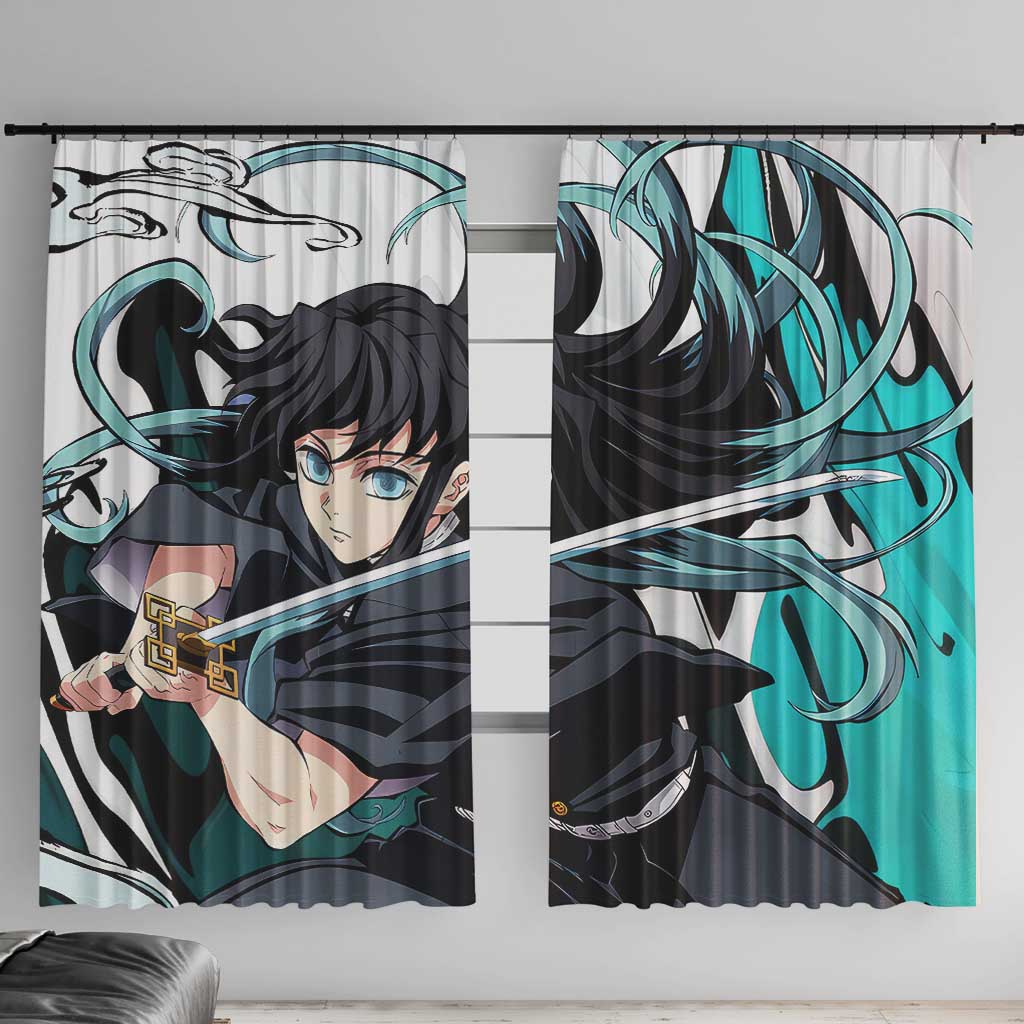 Muichiro Tokito - Demon Slayer Window Curtain Anime Style