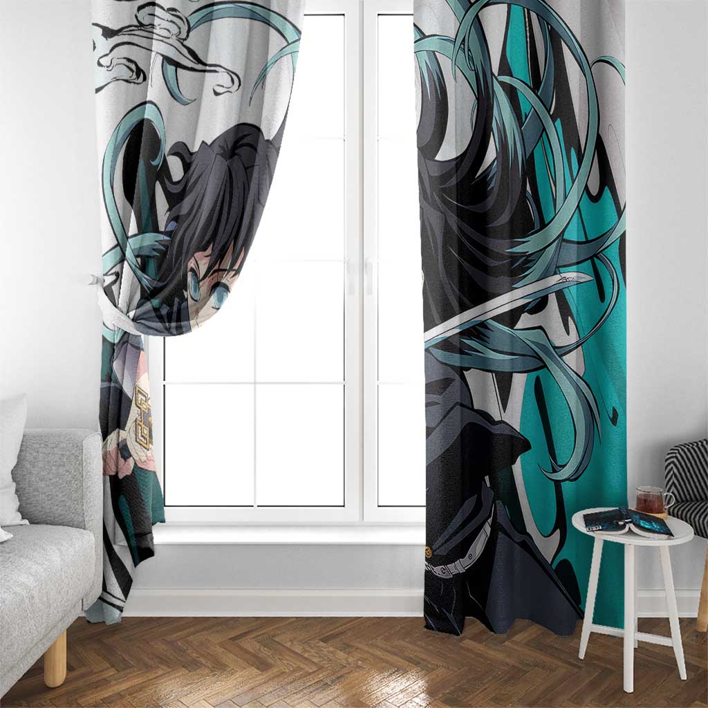Muichiro Tokito - Demon Slayer Window Curtain Anime Style