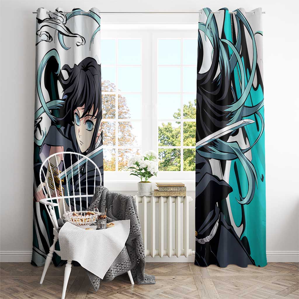 Muichiro Tokito - Demon Slayer Window Curtain Anime Style