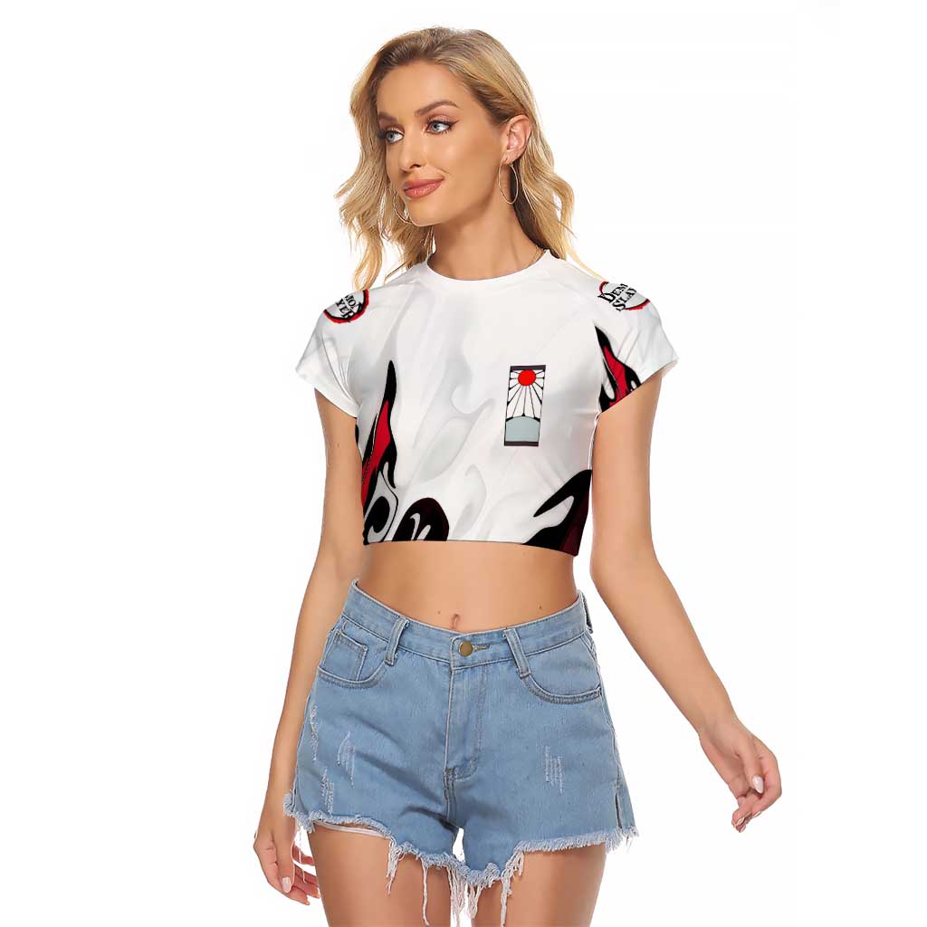 Yoriichi Tsugikuni - Demon Slayer Raglan Cropped T Shirt Anime Style