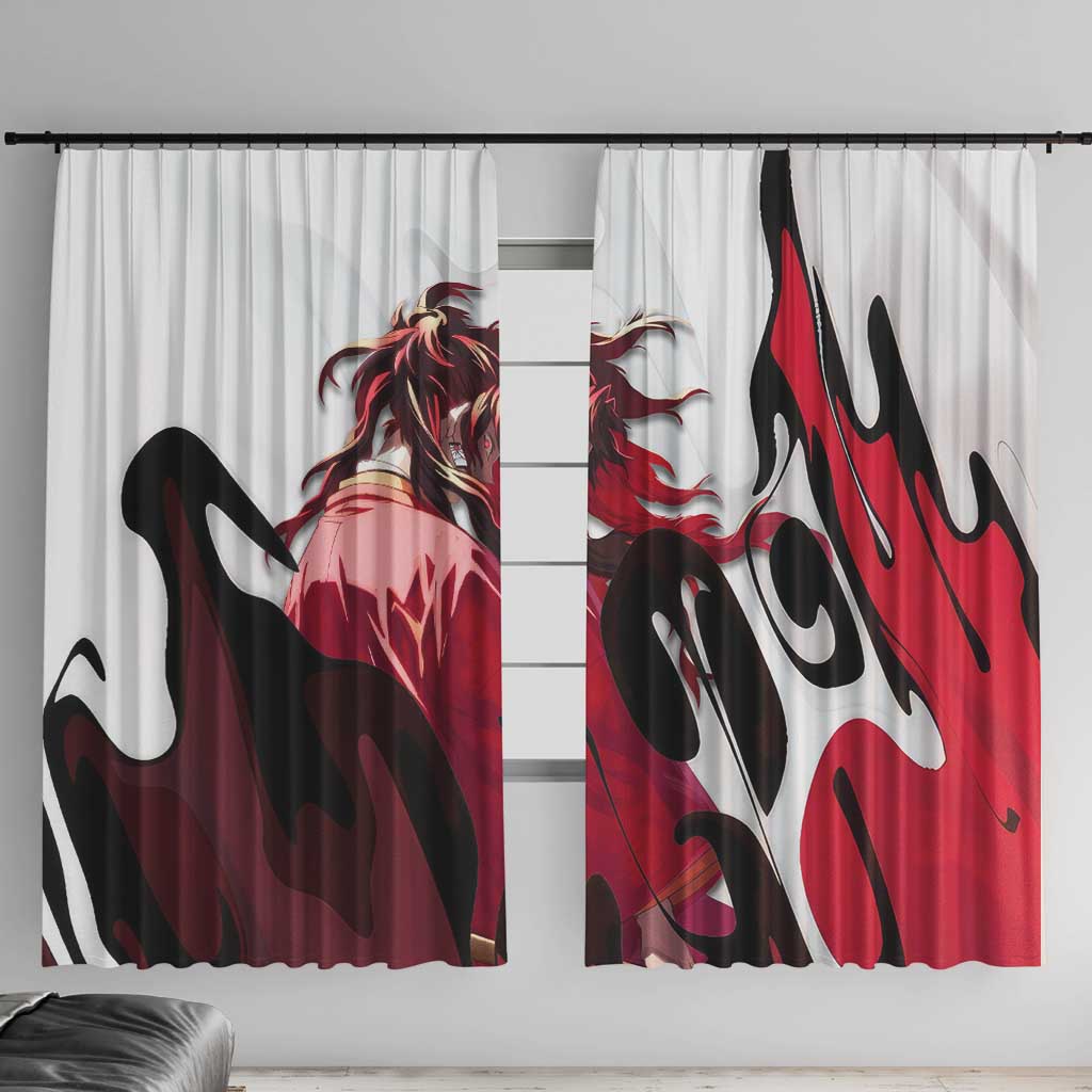Yoriichi Tsugikuni - Demon Slayer Window Curtain Anime Style